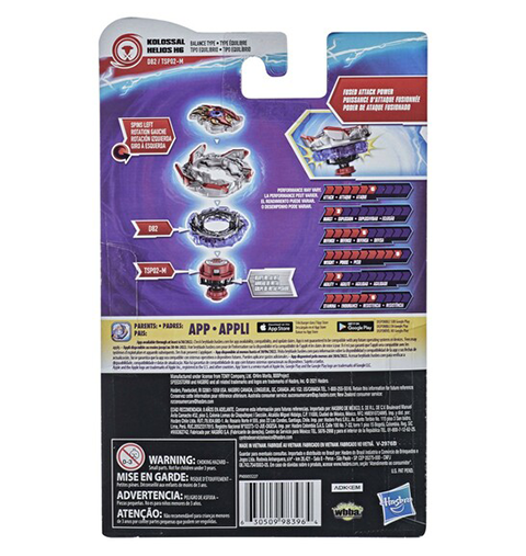 Beyblade Burst Pro Series - Pack Starter Kolossal Helios Avec Lanceur Rotatif - Jouet De Combat Toupie Pour Enfants 8 Ans Et +